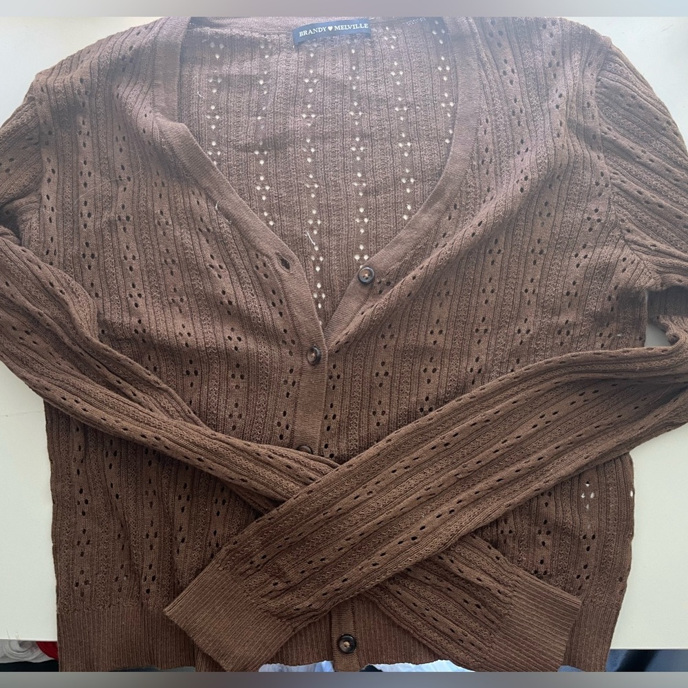 Brown cardigan